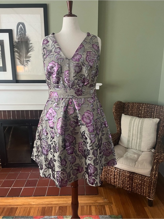 Eloquii Dresses & Skirts - ELOQUII Metallic Floral Jacquard A-Line Dress — Size 22